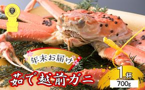 茹で越前ガニ【年末お届け】食通もうなる本場の味をぜひ、ご堪能ください。約700g以上×1杯 越前がに 越前かに 越前カニ カニ ボイルガニ 蟹 