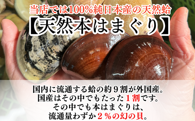 岬だよりの＜個包装＞大粒!天然はまぐり(特特大サイズ)170g前後×5個入り
