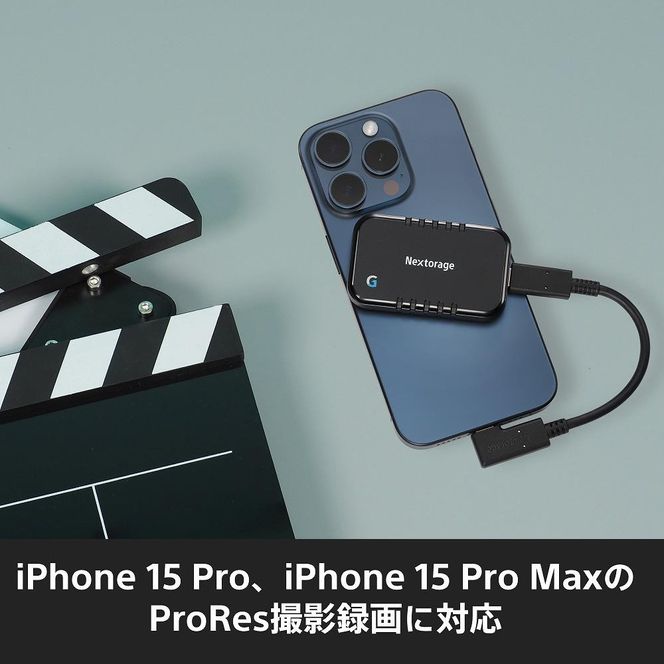 L字コネクターのショートケーブル付き ポータブルSSD　Gシリーズ　4TB 141305_KE43