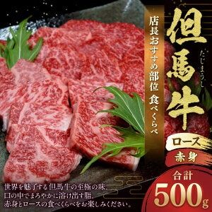【ふるさと納税】但馬牛 ロースと赤身 店長おすすめ部位 食べくらべ 500g 肉 お肉 牛肉 ロース 牛ロース ロース肉 薄切り うす切り 赤身 各250g 食べ比べ 詰め合わせ セット 焼肉 焼き肉 BBQ バーベキュー 冷凍【配送不可地域：離島】【1242705】 兵庫県 新温泉町 送料無料