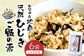 【道の駅むなかた】むなかた地島 天然ひじきご飯の素（6袋）_HA0773