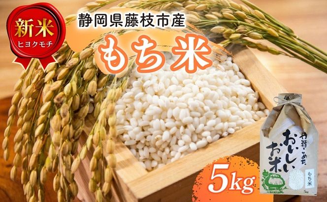 米 もち米 5kg 新米 ヒヨクモチ 令和7年度産 餅 おもち 赤飯 おこわ おはぎ ぼたもち 大福 静岡県 藤枝市産 静岡のお米 精米 産地直送 静岡県 藤枝市