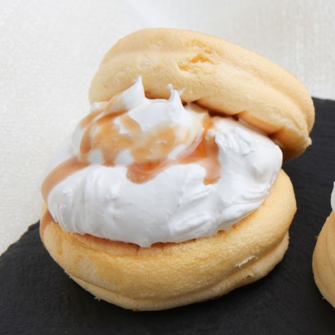 099H2998o 【お歳暮対応】パンケーキカフェcafeblowの「ふわふわパンケーキ」 3種3個（プレーン 塩キャラメル Wチョコ）