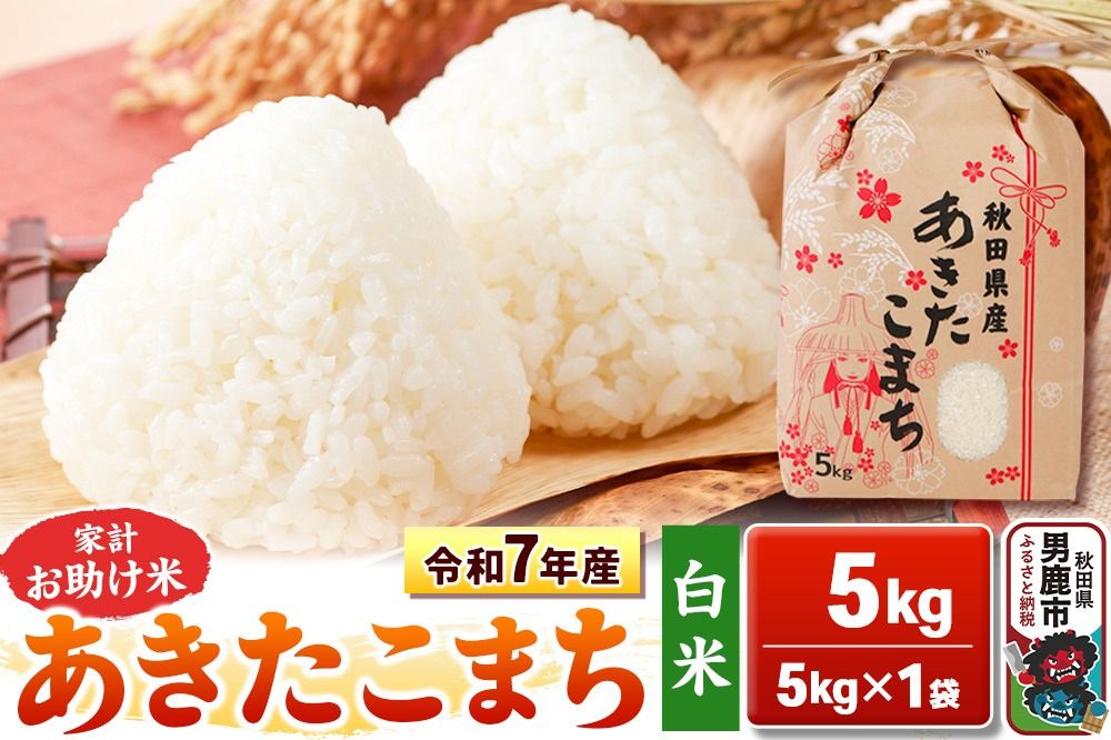 令和7年産[白米]家計お助け米 あきたこまち 5kg 秋田県 男鹿市 こまちライン [あきたこまち 5kg]|23_kml-010501