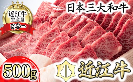 【4等級以上】近江牛バラ焼肉希少部位【500g】折箱入り【H011W】