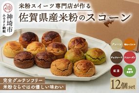 【米粉スイーツ専門店】米粉のスコーンセット 12個セット(6種 × 2個)【グルテンフリー 小麦粉不使用 焼菓子 贈り物 お歳暮 お中元 お祝 スイーツ デザート ギフト】(H053321)