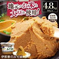 味噌 伊那華のみそ娘 みそ 800g×6個セット｜味噌 みそ 調味料 伊那 いな 長野県 ふるさと納税 大豆 お土産【029-09】