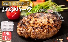 松阪牛・さくらポークハンバーグ120g×10個入り snsk0004A