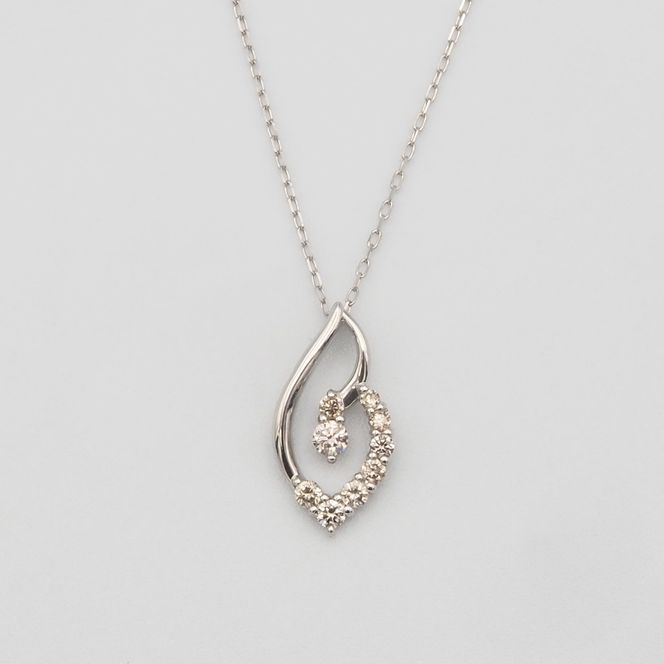 PT900/PT850 0.10ct ダイヤモンド ペンダントネックレス HH-019740 SWBT007