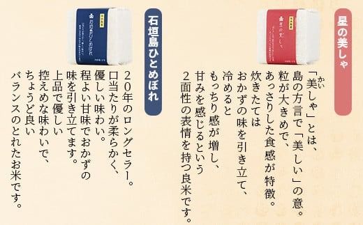 石垣島産お米の食べ比べセット 合計1.1kg【石垣島産 ひとめぼれ】【星の美しゃ】【於茂登のひかり】【黒米】【美味しいお米をうれしい小分けでお届け】KB-15