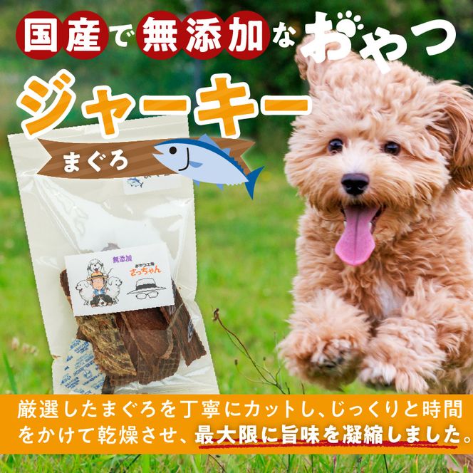 犬猫用　国産無添加おやつジャーキー　まぐろ（魚）［143O06］