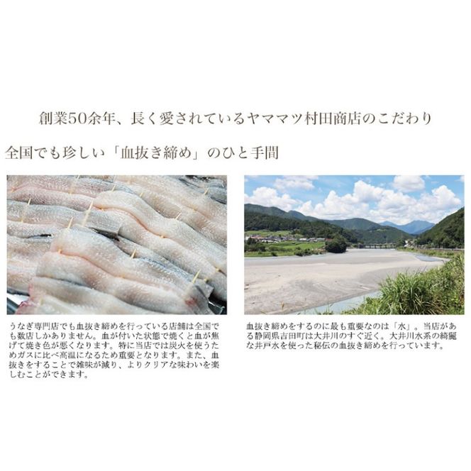 血抜き締め国産うなぎを炭火で1本1本丁寧に手焼きした「うなぎの白焼き(長焼き)」2尾セット [ヤママツ村田商店 静岡県 吉田町 22424160] 鰻 うなぎ ウナギ 白焼き 白焼 長焼き 冷凍 真空パック タレ付き