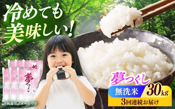【全3回定期便】【令和7年度産】無洗米 夢つくし 30kg 精米 有限会社ファインリョーコク/築上町[ABCO043]