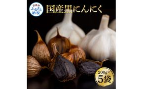 【CF-R7hbk】SNS012　国産黒にんにく200g×5袋 - 合計1kg 黒ニンニク バラ にんにく 坂田信夫商店 国産 美容 健康 食品 料理 食べやすい ふるさとのうぜい 故郷納税 16000円 返礼品 高知 高知県