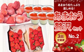 【2026年3月上旬～7月下旬発送予定】【3回定期便】あまおう贅沢チーズケーキセット (フレッシュあまおう、冷凍あまおう、プレミアムあまおうレアチーズケーキ) 冷凍 冷蔵