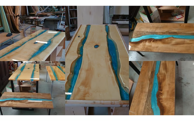 A098 リバーテーブル　Sサイズ　引換券（天板のみ、プレーンタイプ）