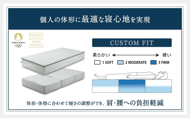 エアウィーヴ ベッドマットレス PARIS2024 オリンピックモデル セミダブル 寝具 マットレス ベッドマットレス カバー付き 3年保証【2024年10月下旬-2025年2月上旬発送予定】