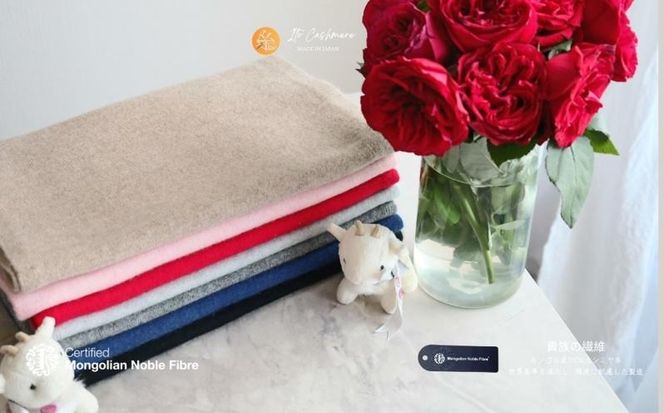 G3330 『Noble Fibre』100％カシミヤ・マフラー 桜色【高級 カシミア おしゃれ ファッション 防寒 かしみあ】