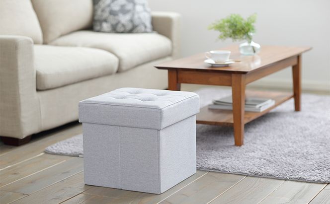 スツール 収納 フタ付き 一人掛け 1人掛け 折りたたみ収納スツール レギュラー SSTR-38 ライトグレー アイリスオーヤマ 収納スツール 椅子 イス チェア オットマン BOX インテリア 