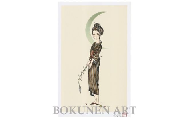 【名嘉睦稔】リトグラフ作品「蕾(チブミ)」