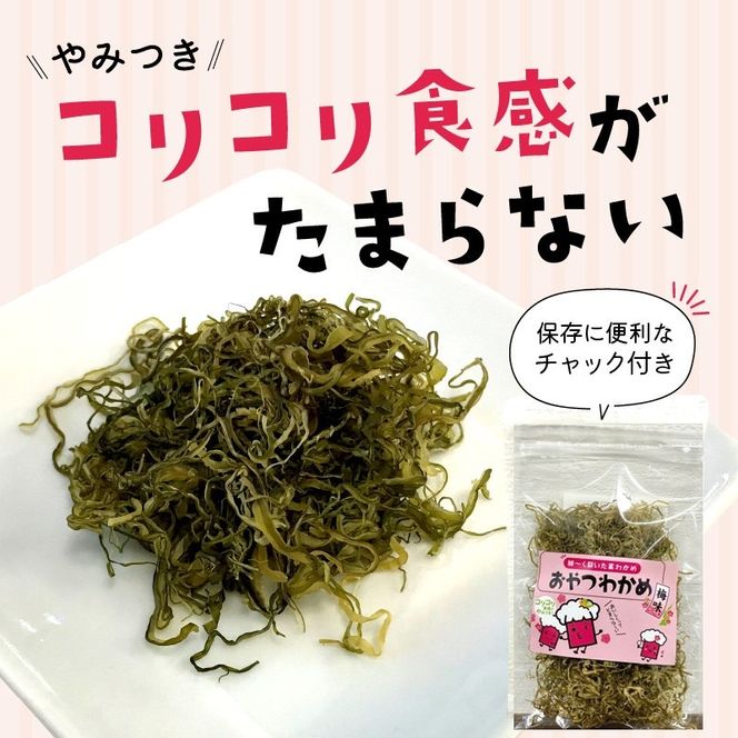おやつわかめ梅味BIG 160g(40g×4)《 海藻 わかめ ワカメ おやつ おやつわかめ おつまみ 珍味 茎わかめ ビックサイズ 》【2401D03404】
