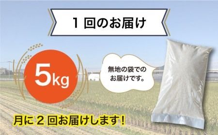 【全12回（月2回）定期便】栽培期間中 農薬不使用のお米 ヒノヒカリ 5kg 糸島市 / シーブ [AHC058] お米 5kg 送料無料 ギフト おこめ 5キロ 特別栽培米