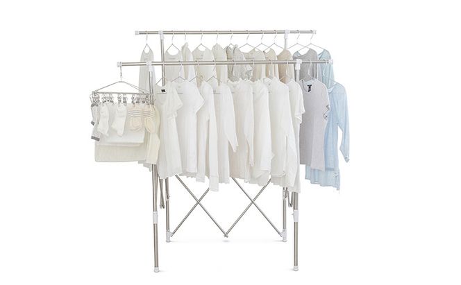 物干し 伸縮スリム収納物干し SSSM-140 室内 折りたたみ コンパクト 洗濯 物干し スタンド 室内 物干しスタンド アイリスオーヤマ 物ほし洗濯干し ステンレス 伸縮 スリム