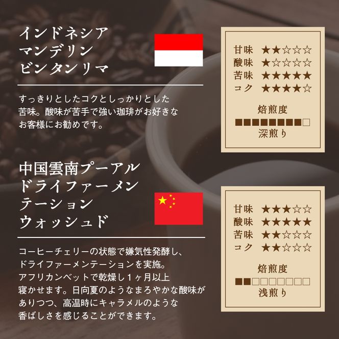 10-105自家焙煎コーヒー豆　お試しパック４種　100g×4