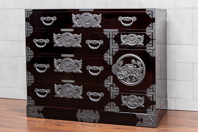 仙台箪笥 三・五尺野郎箪笥 木地呂漆塗り（お申込書返送後2ヶ月～5ヶ月以内でお届け）工芸品 伝統|06_kyk-740101