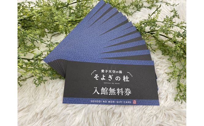 【ふるさと納税】愛子天空の湯 そよぎの杜 入館無料券11枚　温泉 露天風呂 サウナ 日帰り 天然温泉 観光 旅行 旅 回数券 入浴券 仙台市 041009_HR001
