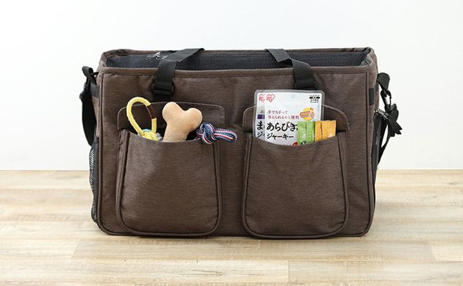 ソフトペットキャリー Mサイズ PSC-490 ブラウン アイリスオーヤマ 雑貨 日用品 ペット用品 