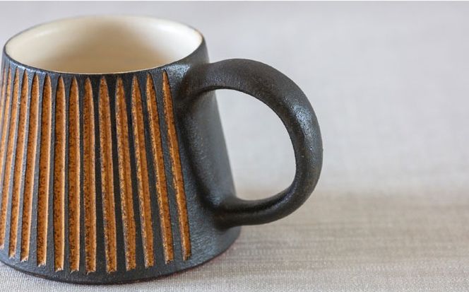 鉄釉 マグカップ (山型) 2個セット 糸島市 / 醇窯 やきもの コップ マグ ペア[AOE004] 醇窯 高須健太郎 陶器 やきもの マグカップ マグ コップ セット 鉄釉 ペア