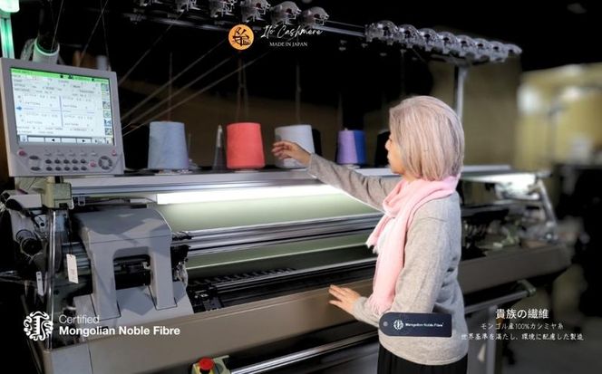 G3330 『Noble Fibre』100％カシミヤ・マフラー 桜色【高級 カシミア おしゃれ ファッション 防寒 かしみあ】