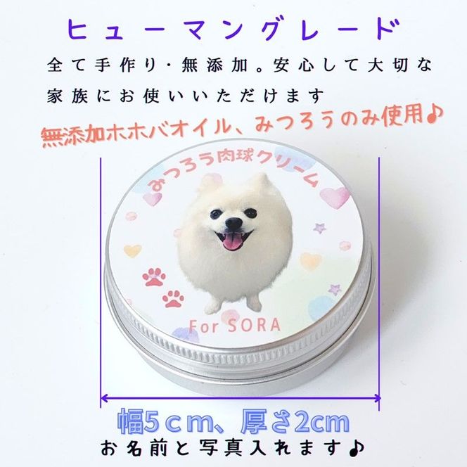 【ペット専用】肉球クリームセット うちの子専用肉球クリーム20g+リップクリーム1個 《 犬 ケア みつろう リップクリーム クリーム セット 詰め合わせ オリジナル セミオーダー ホホバオイル 》【2400N13306】
