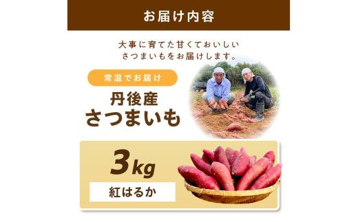 【先行予約】丹後産　さつまいも　紅はるか3kg　2027年3月中旬～配送　お野菜 野菜 正規品 ふるさと納税 さつまいも ふるさと納税 紅はるか べにはるか 甘い　AM00746_04