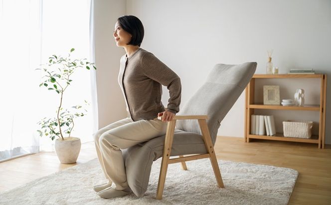 リクライニングウッドアームチェア FACN-RHB アイボリー リクライニングチェア 一人掛け リクライニング 座椅子 一人用 ソファー 高齢者 肘掛付 背もたれ フットレスト 椅子 プレゼント アイリスオーヤマ