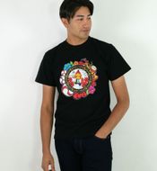 沖縄市 マンホールTシャツ エイ坊 (黒 / Mサイズ) Tシャツ 半袖 キャラクター メンズ レディース 沖縄市 黒色 沖縄市 / 株式会社TAK JAPAN[BCDK002-02]