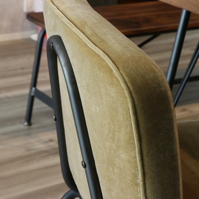 アイアンモケットダイニングチェア【ベージュ】  Z122VC01