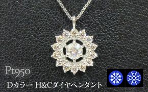 Pt950 Dカラー H&Cダイヤペンダント SWCB009-pt
