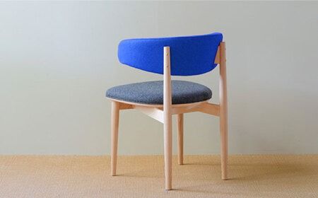 Round Chair ”Uuuh!”〈Blue〉 糸島市 / nomade design 椅子 クラフト[AIF011]