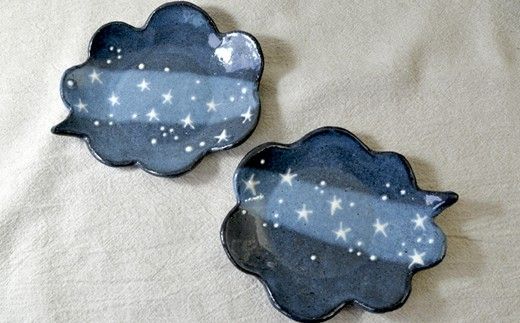 吹き出しの皿 星空 2枚セット【716】_HA1720