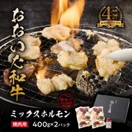 【秘伝のタレ付】おおいた和牛ミックスホルモン400g×2パック_2678R 焼肉 バーベキュー BBQ ミシュラン 高級店