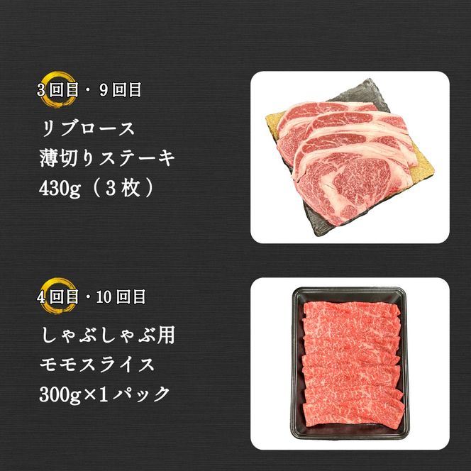 【定期便 全12回】宮崎県西ノ原牧場・なかにしプレミアム和牛バラエティ定期便（牛肉 黒毛和牛 すき焼き しゃぶしゃぶ モモ 定期便 A4 A5）