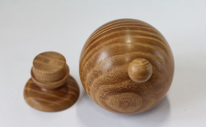 【吉羽ろくろや】ろくろ細工 桑七味入れ 民芸品 工芸品 食器 