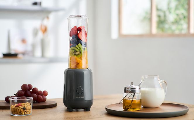 ボトルブレンダー IBB-601-H ダークグレー アイリスオーヤマ 電動ミキサー ジュースミキサー ミキサー ボトル ジューサー ブレンダー 氷も砕ける 食欲の秋特集 