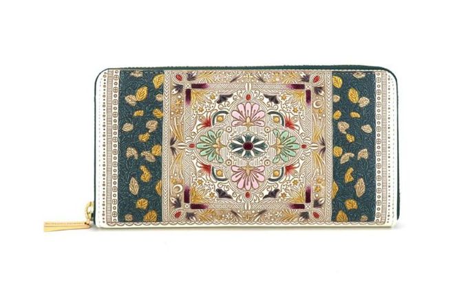 長財布 大容量 ぐるっとファスナーの長財布 黄金のタピ 文庫屋大関 通帳が入る 財布 レディース ラウンドファスナー レザー 本革 革 文庫革 レディース財布 お財布 通帳 通帳入れ 通帳ケース 日本製 東京 墨田区