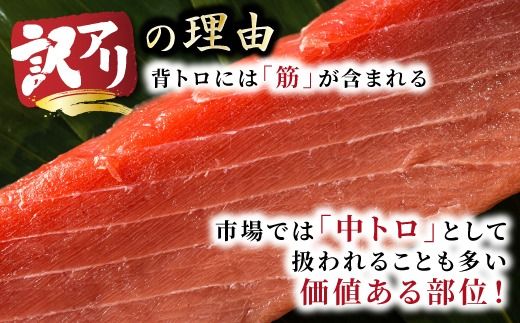 北海道産 天然 本マグロ 背トロ 冷凍 200g × 3柵 計600g（訳あり 筋あり）＜出荷時期：2026年8月頃～順次出荷＞ 国産 鮪 ホンマグロ クロマグロ ネギトロ マグロたたき にもできます マグロステーキ マグロ中トロ 冷凍 魚介類 海鮮 絶品 高級 配送月指定 配送月を選べる 配送時期 発送月が選べる 発送月 人気 ヒロセ 北海道 釧路町 釧路超 特産品　121-1262-192-022