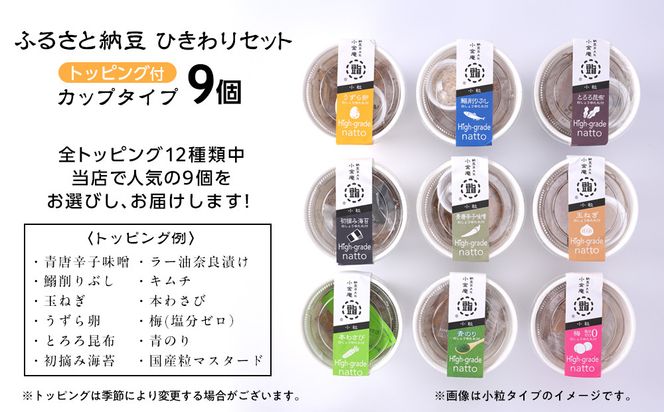 ふるさと納豆　カップタイプ9個　 ひきわりセット(カップ納豆9個）＜納豆BAR小金庵＞ 272183_BR34VC03
