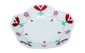 九谷焼　3号皿・さくら 瓔珞 5枚セット a01 民芸品 工芸品 焼き物 食器 172111_CY2301