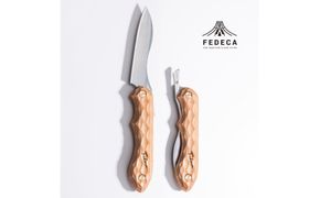 【FEDECA】折畳式料理ナイフ 名栗ホワイト 001113